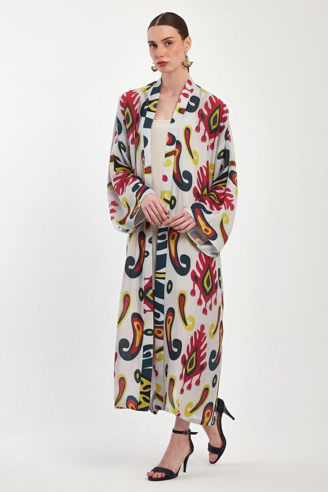 Saf Ipek Özel Tasarım Kimono