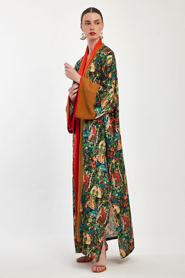 Ipek Saten Özel Tasarım Kimono