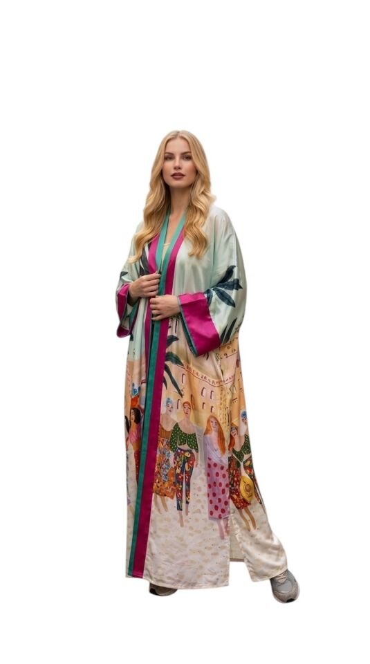 الحرير الساتان تصميم خاص كيمونو