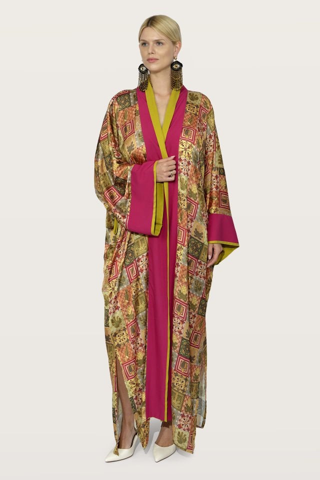 Silk Satin Special Design Kimono