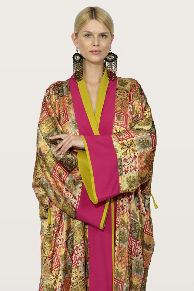 Silk Satin Special Design Kimono