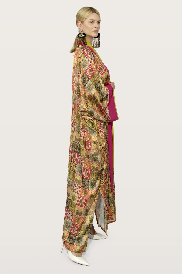 Silk Satin Special Design Kimono