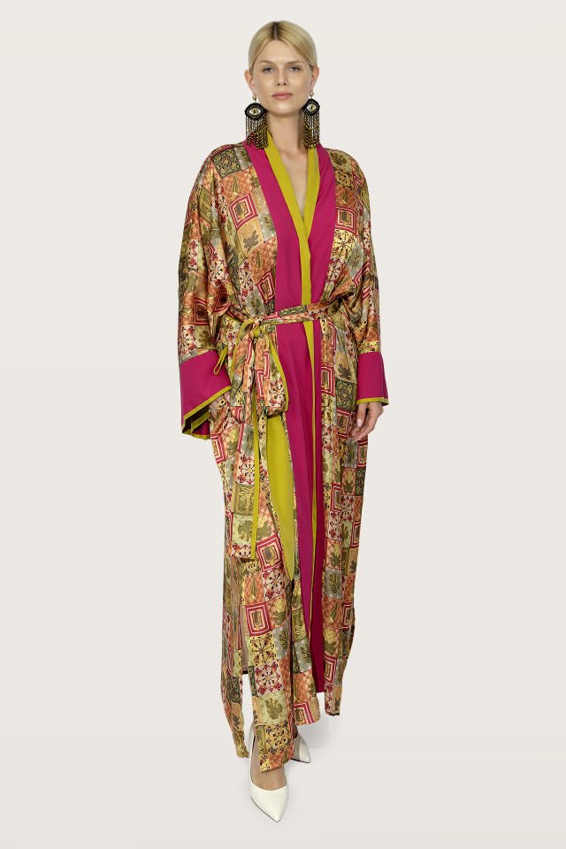 Silk Satin Special Design Kimono