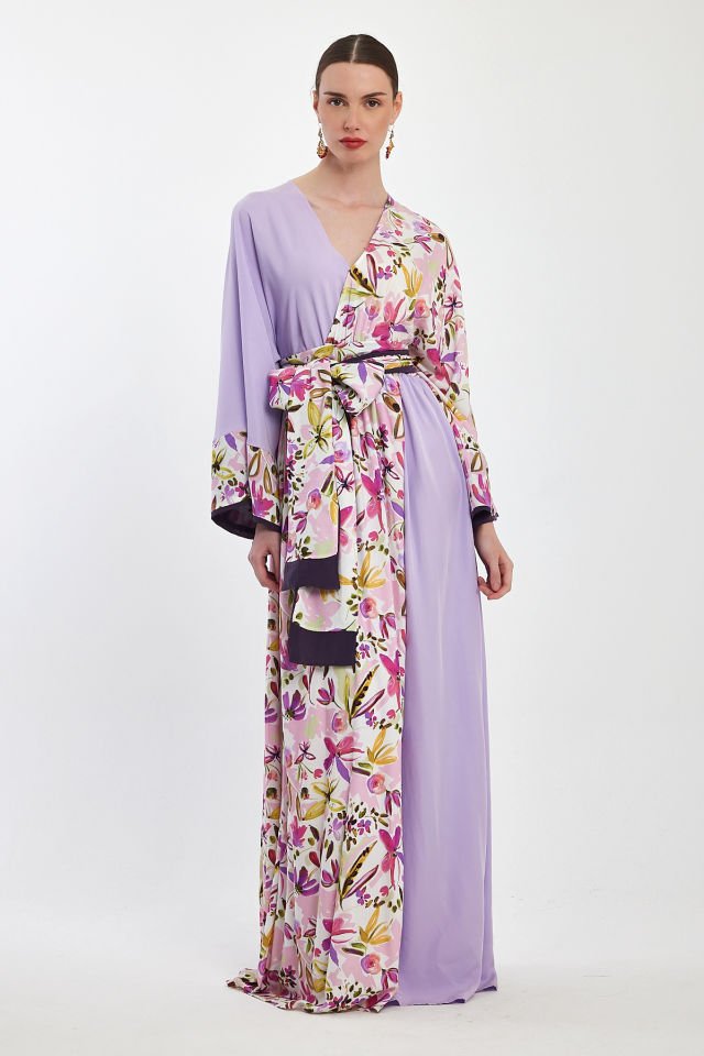 Patterned Double - Breasted  Special Design Dress