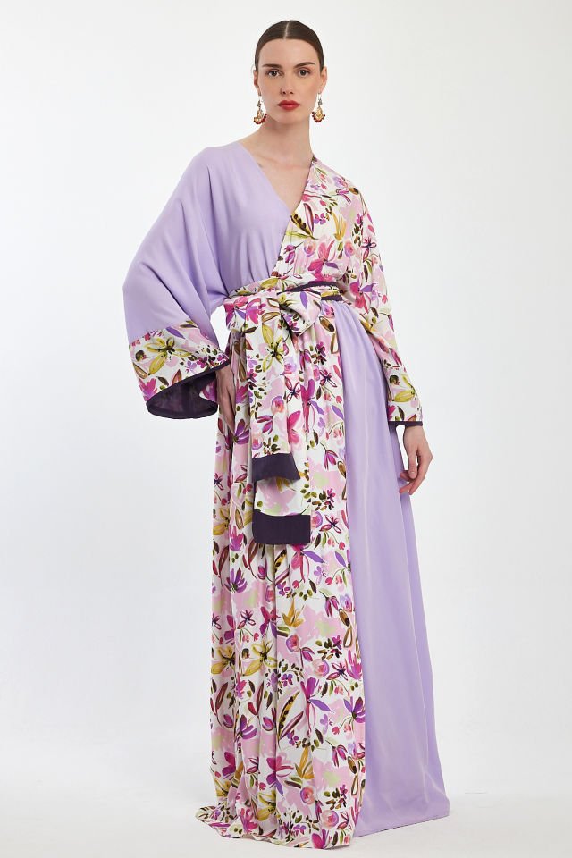 Patterned Double - Breasted  Special Design Dress