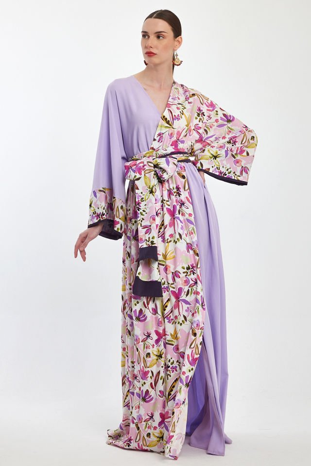 Patterned Double - Breasted  Special Design Dress