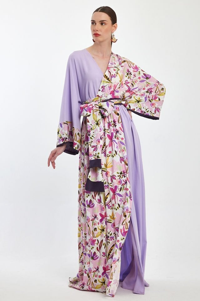 Patterned Double - Breasted  Special Design Dress