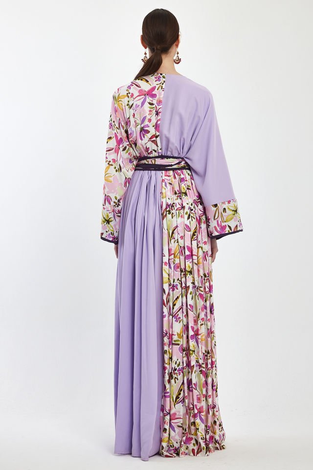 Patterned Double - Breasted  Special Design Dress