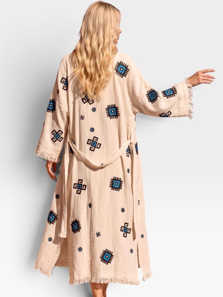 Handmade Woodblock Print Special Design Kimono