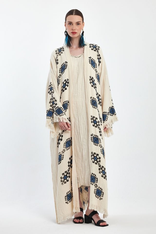 Handmade Woodblock Print Special Design Kimono