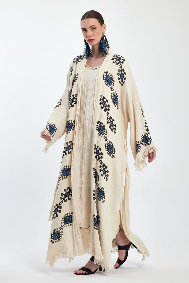 Handmade Woodblock Print Special Design Kimono