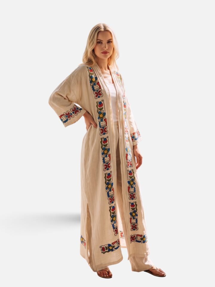 Handmade Woodblock Print Special Design Kimono