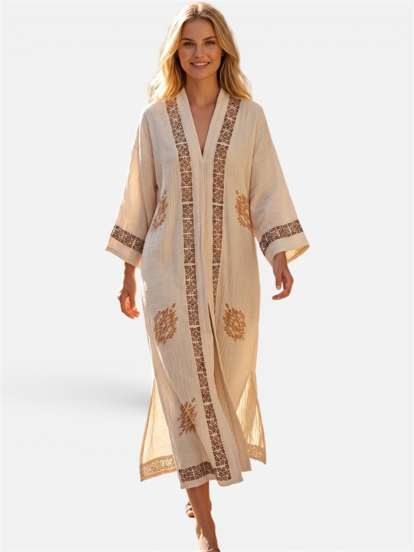 Handmade Woodblock Print Special Design Kimono