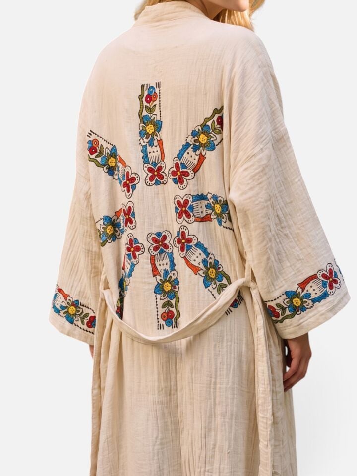 Handmade Woodblock Print Special Design Kimono