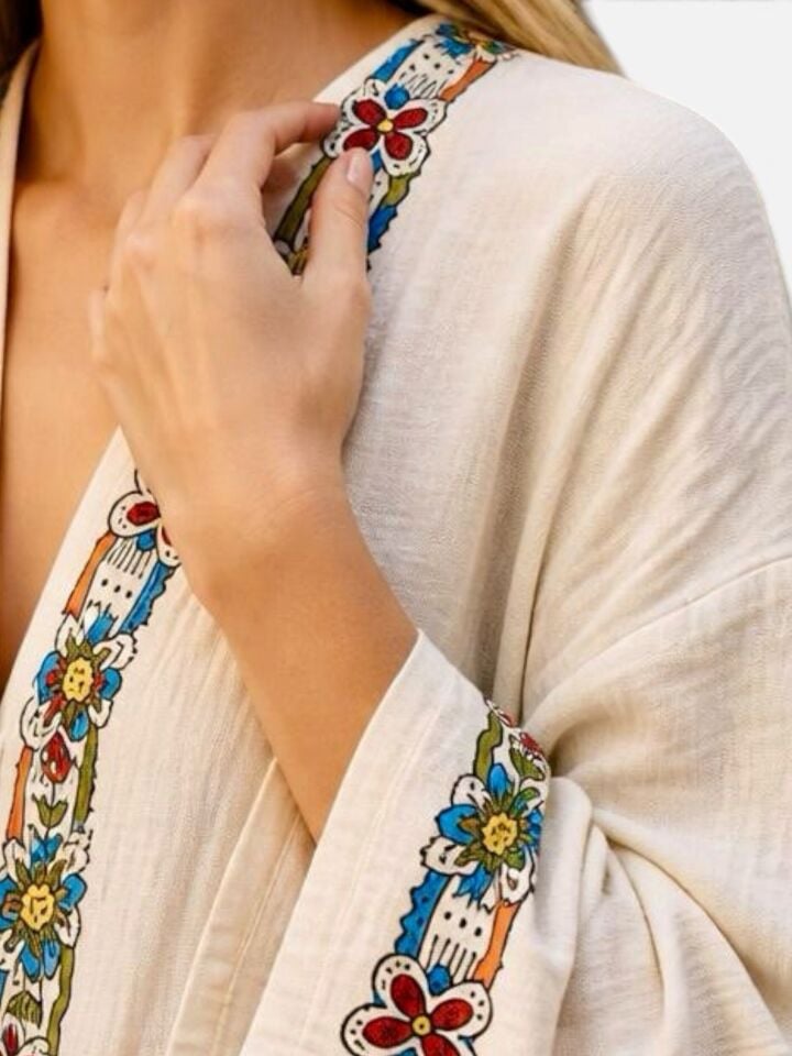 Handmade Woodblock Print Special Design Kimono