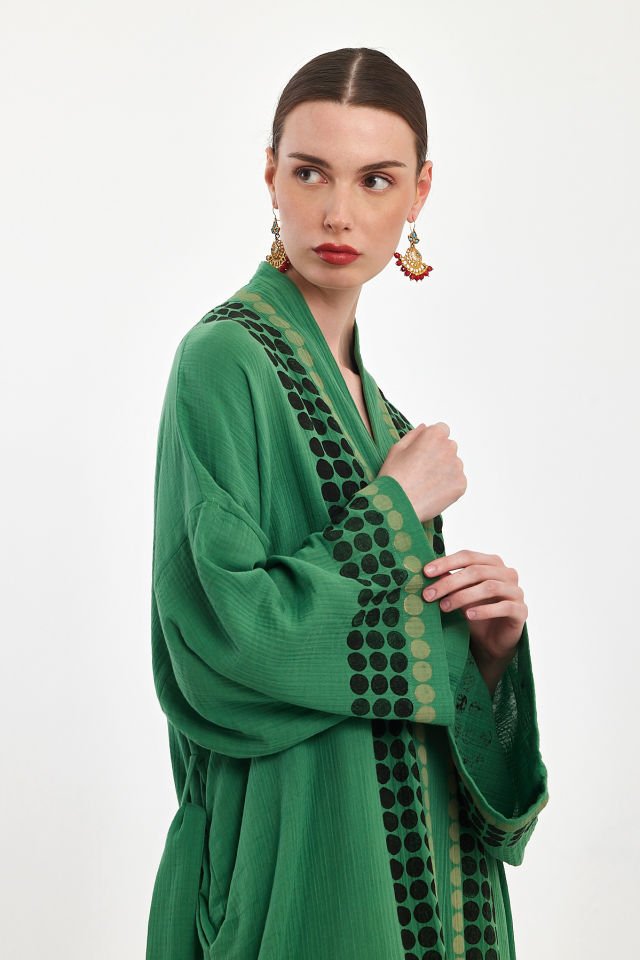 Handmade Woodblock Print Special Design Kimono