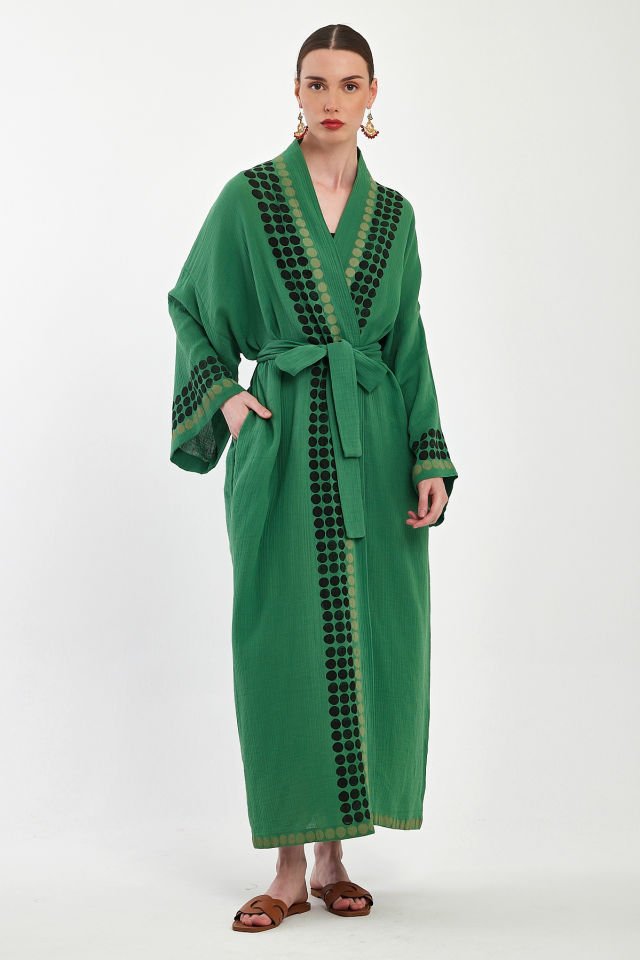 Handmade Woodblock Print Special Design Kimono