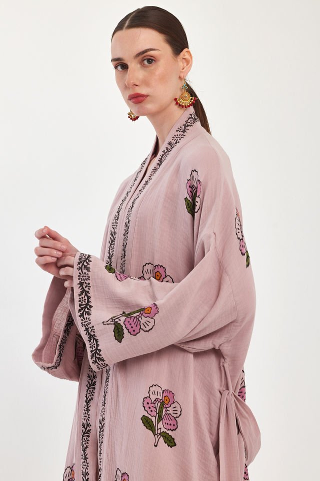 Handmade Woodblock Print Special Design Kimono