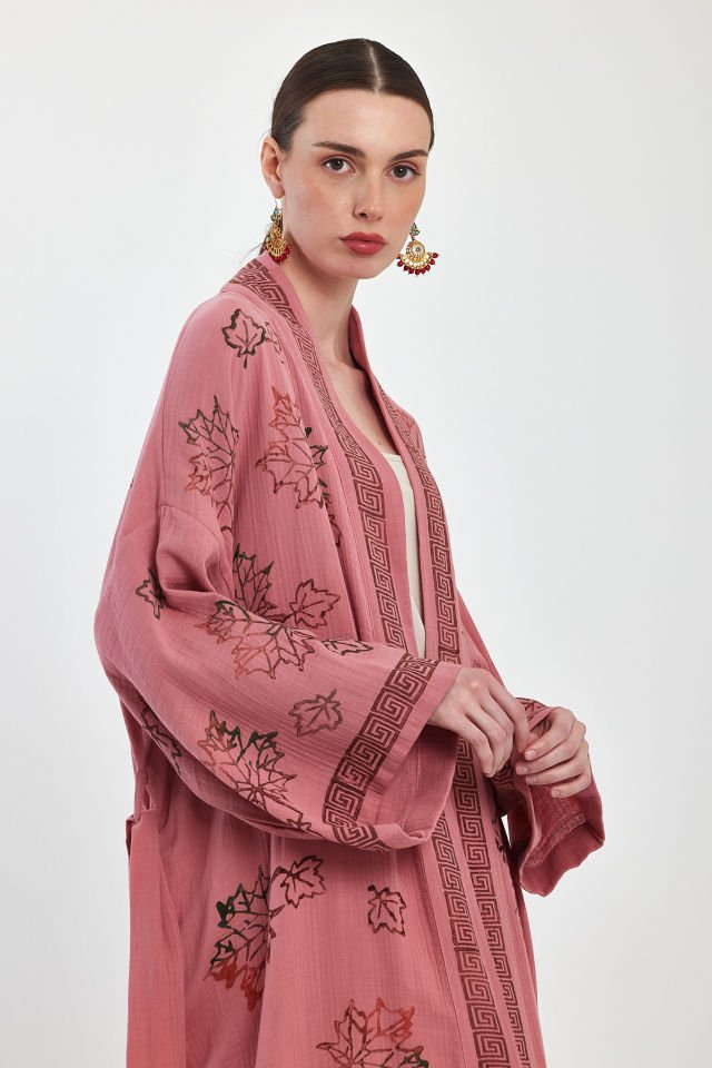 Handmade Woodblock Print Special Design Kimono