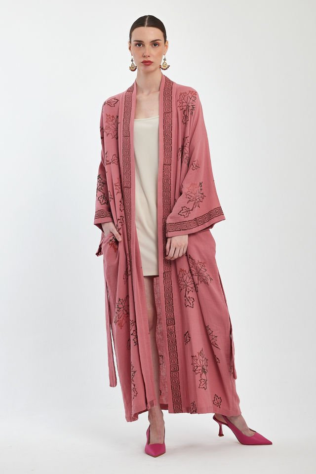 Handmade Woodblock Print Special Design Kimono