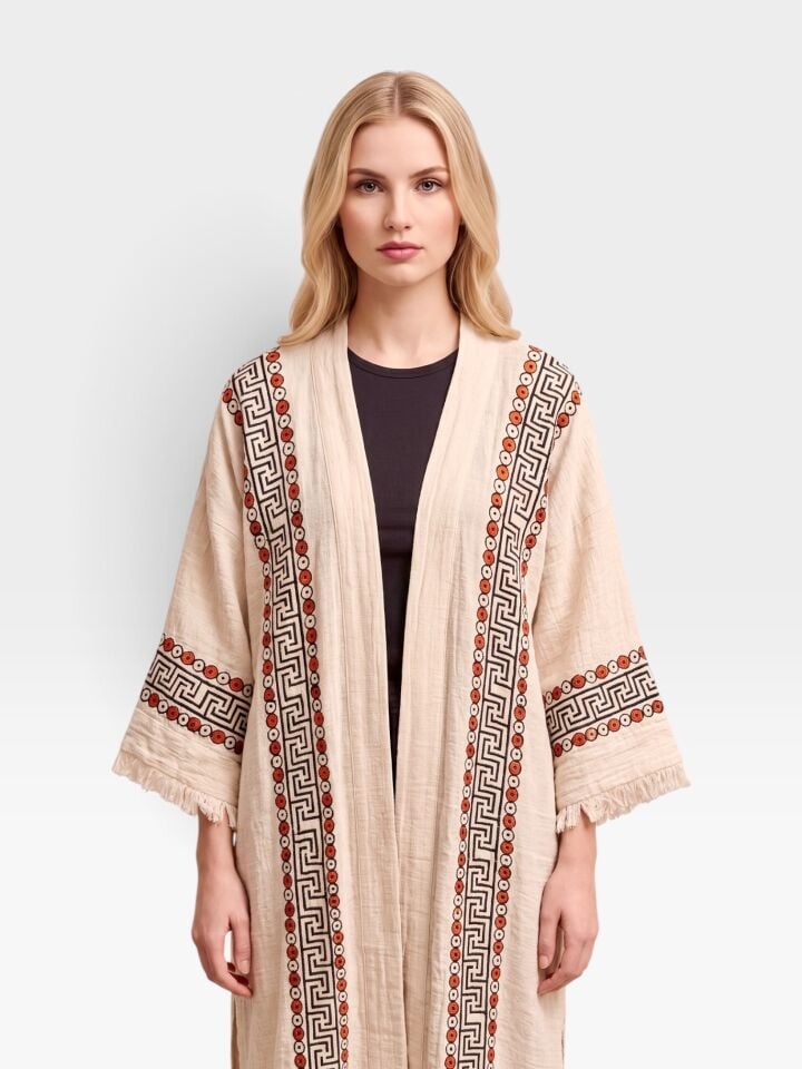 Handmade Woodblock Print Special Design Kimono