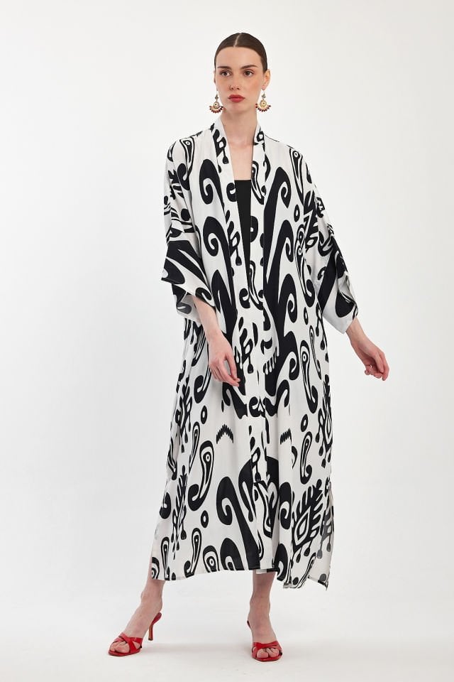 Saf Ipek Kimono