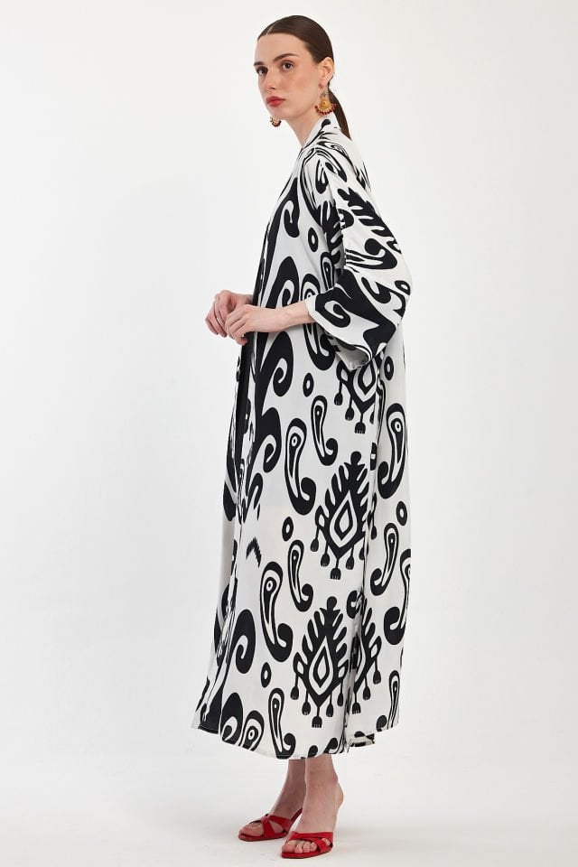 Saf Ipek Kimono