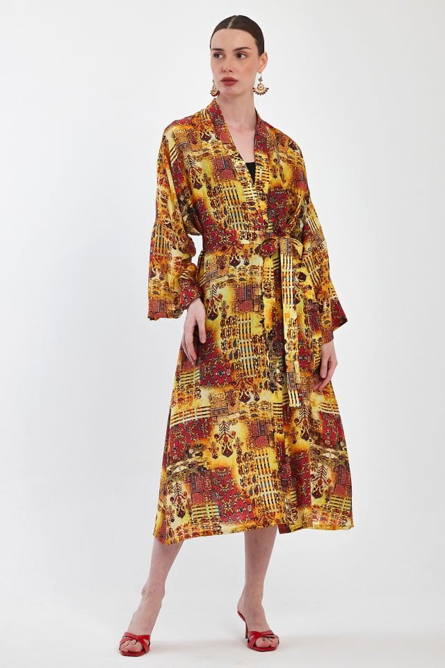 Saf Ipek Kimono