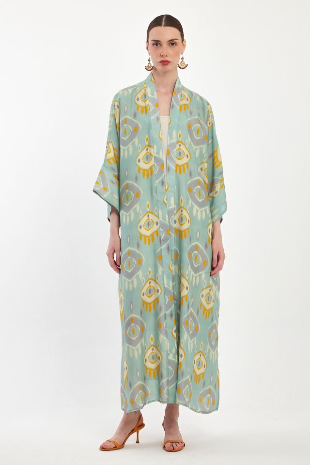 Saf Ipek Kimono