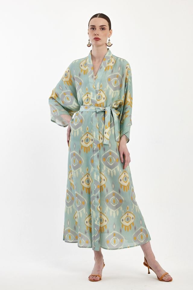 Saf Ipek Kimono