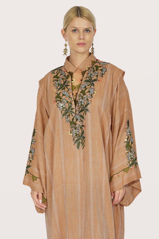 Antique Hand Woven Silk Cotton Blend Dress