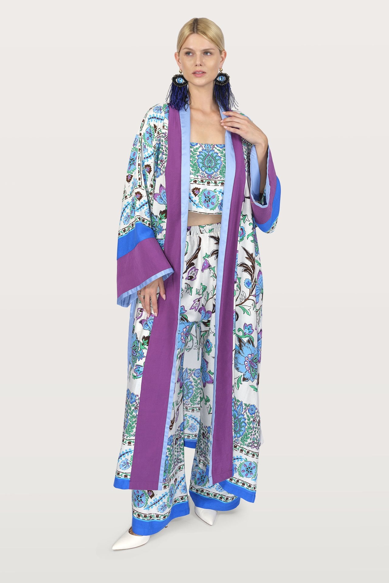 Three Piece Kimono Set - Cotton Fabric