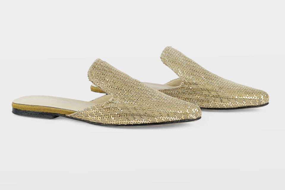 Special Design Silk Hand-Woven Slippers