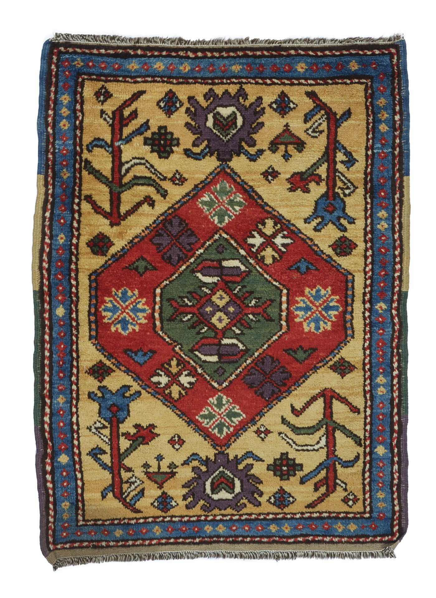 Antique Anatolia Rug Made by Old Yarn And Vegetable Dye