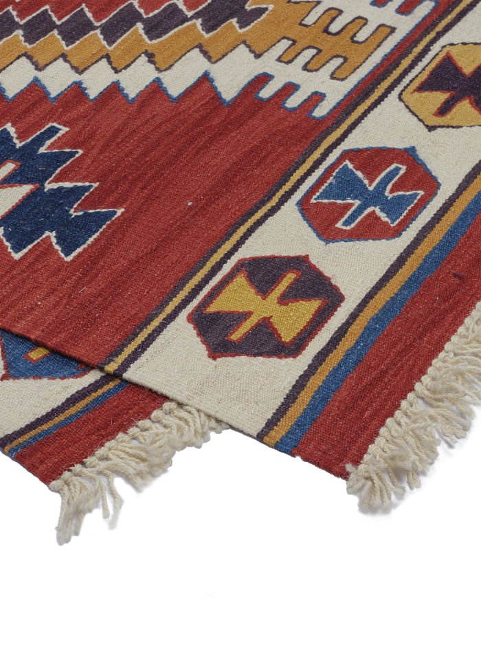 New Antique Sun Patterned Anatolian Kilim Rug