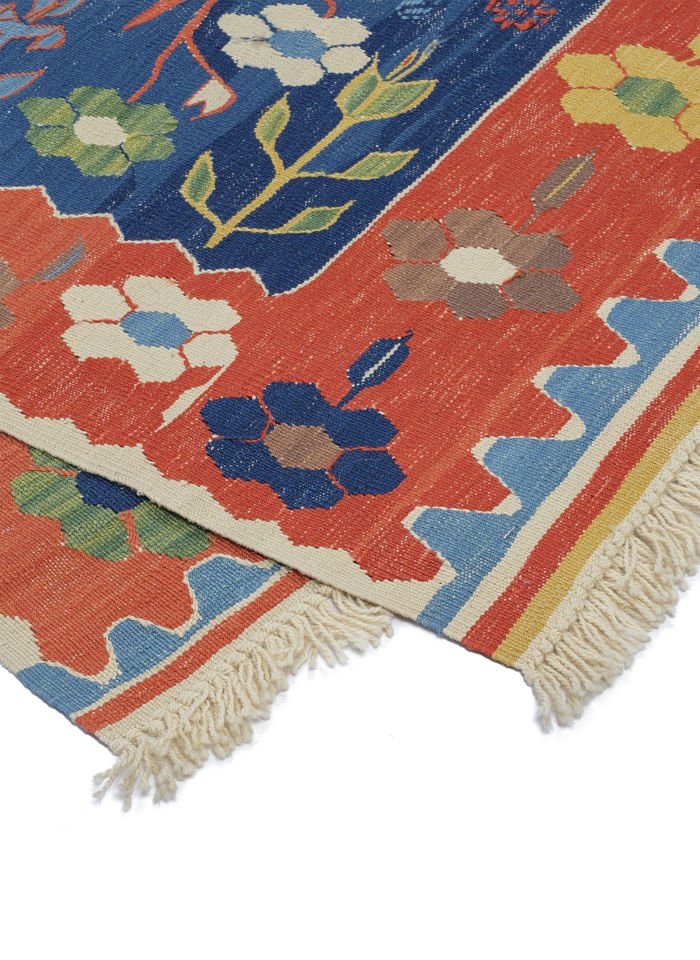 New Antique Wheat Patterned Anatolian Kilim Rug