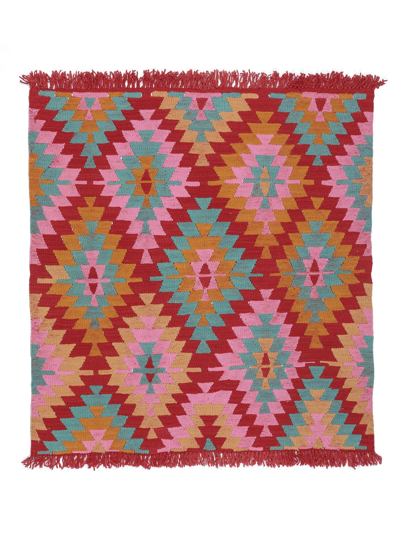 New Antique Sun Patterned Anatolian Kilim Rug