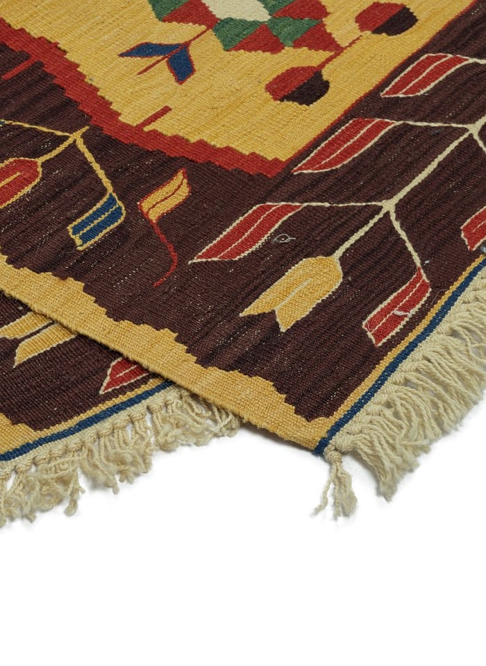 New Antique Wheat Patterned Anatolian Kilim Rug