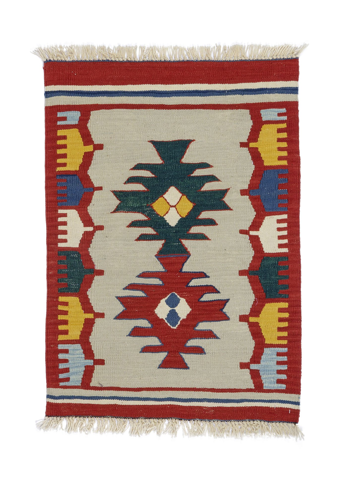 سجادة كليم أناضولية جديدة بنمط المشط العتيق