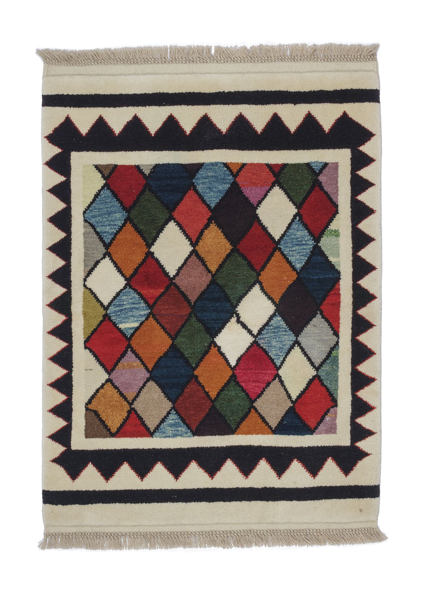 New Contemporary Design Anatolian Rug Diamond Pattered