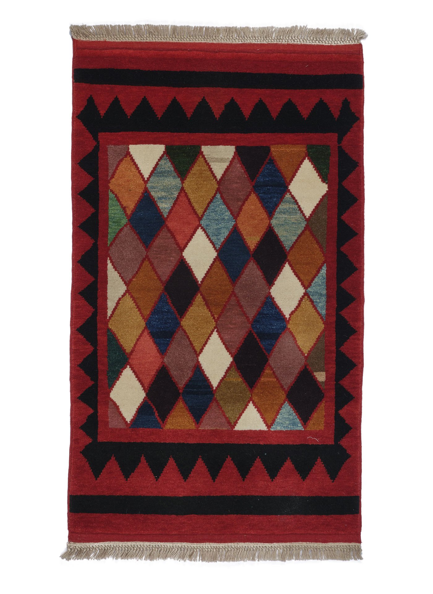 New Contemporary Design Anatolian Rug  Diamond Pattered