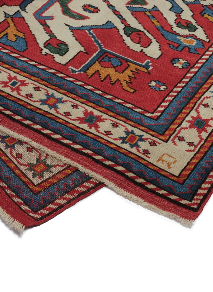 New Antique Eagle Patterned Anatolian Rug
