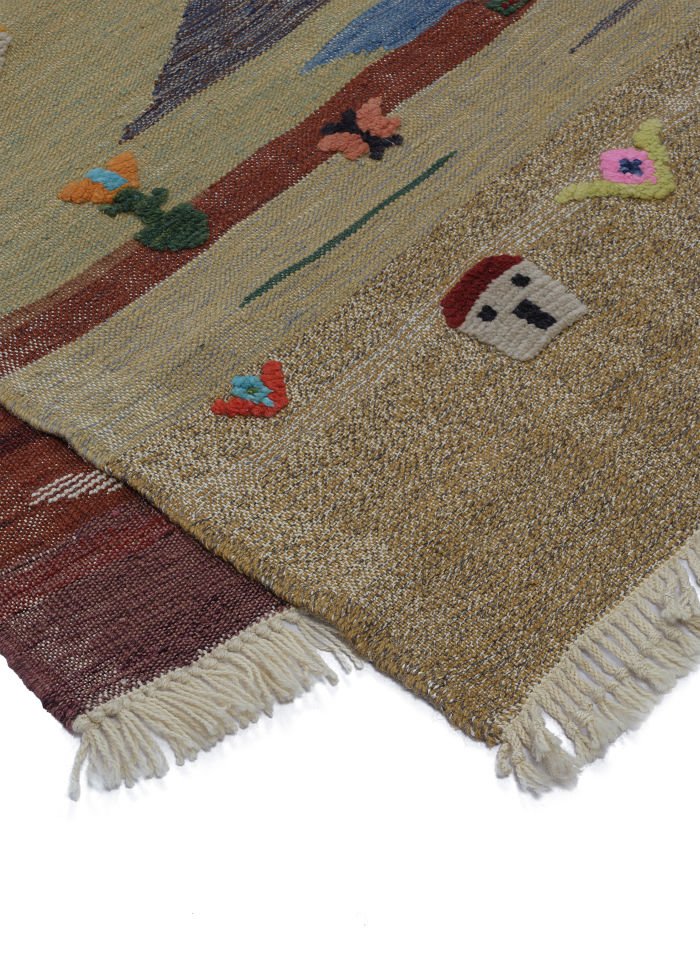 Nomad Life Kilim Rug And Hand Knotted Technique Together
