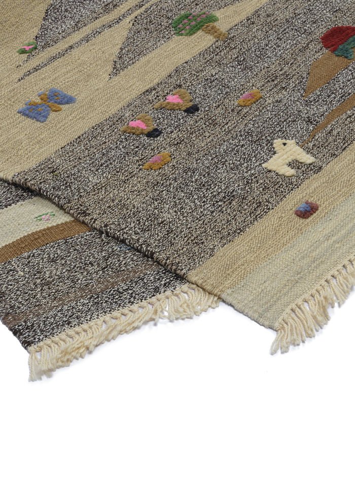 Nomad Life Kilim Rug And Hand Knotted Technique Together