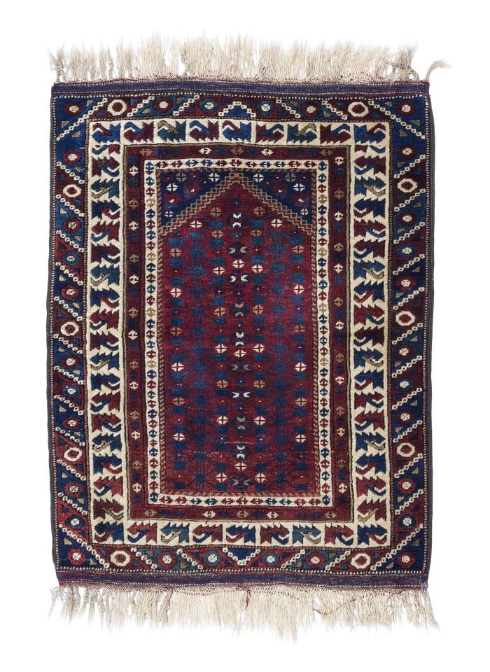 Antique Turkish Dosemealti Prayer Rug
