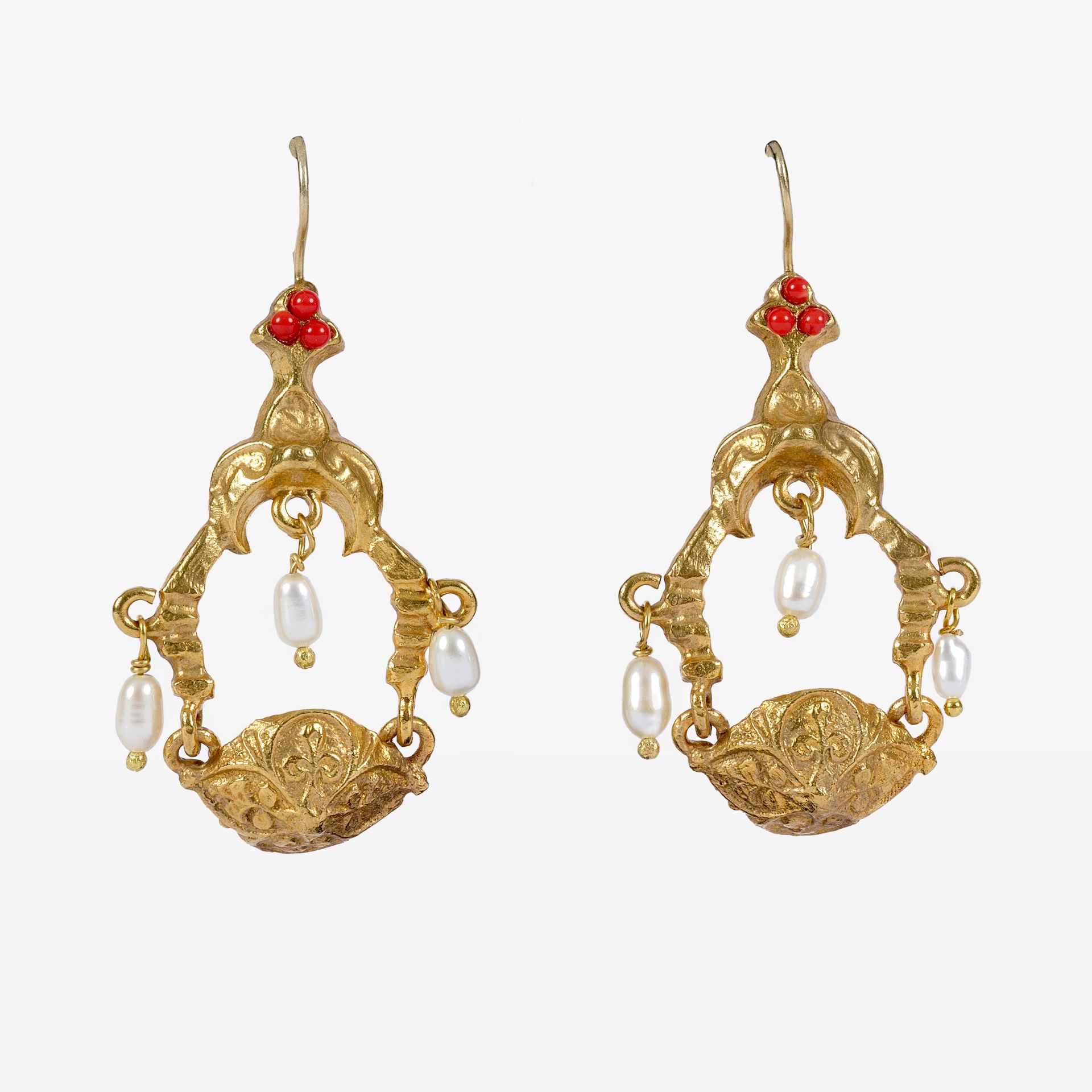 Gold Plated Pearl Earrings