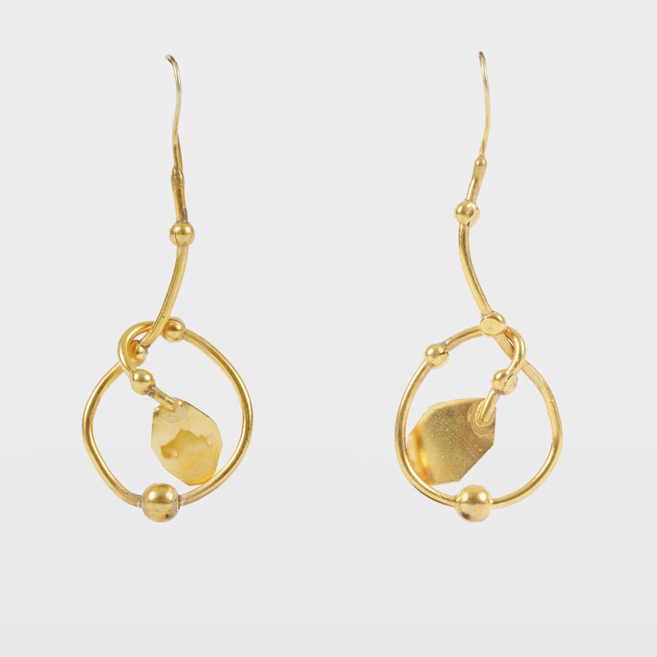 Gold Plated Spiral Earring