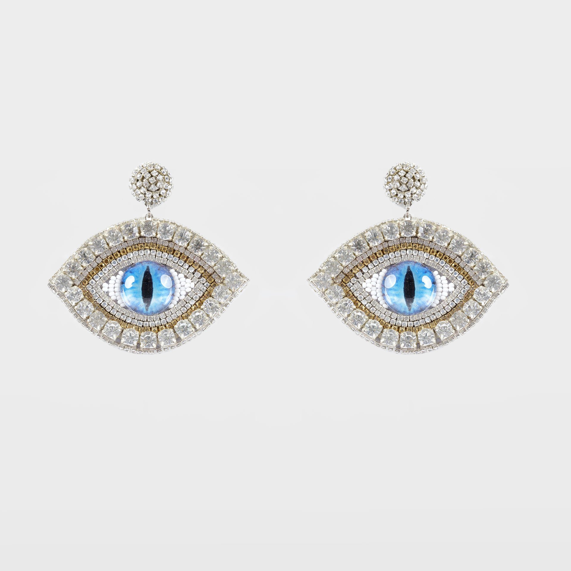 Swarovski Stone Eye Bead Earrings
