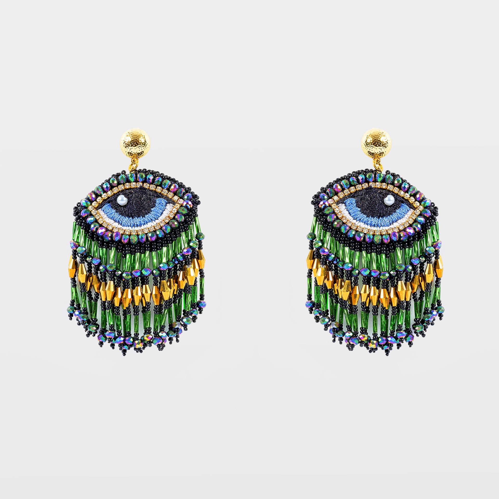 Colorful Beaded Dangling Earrings