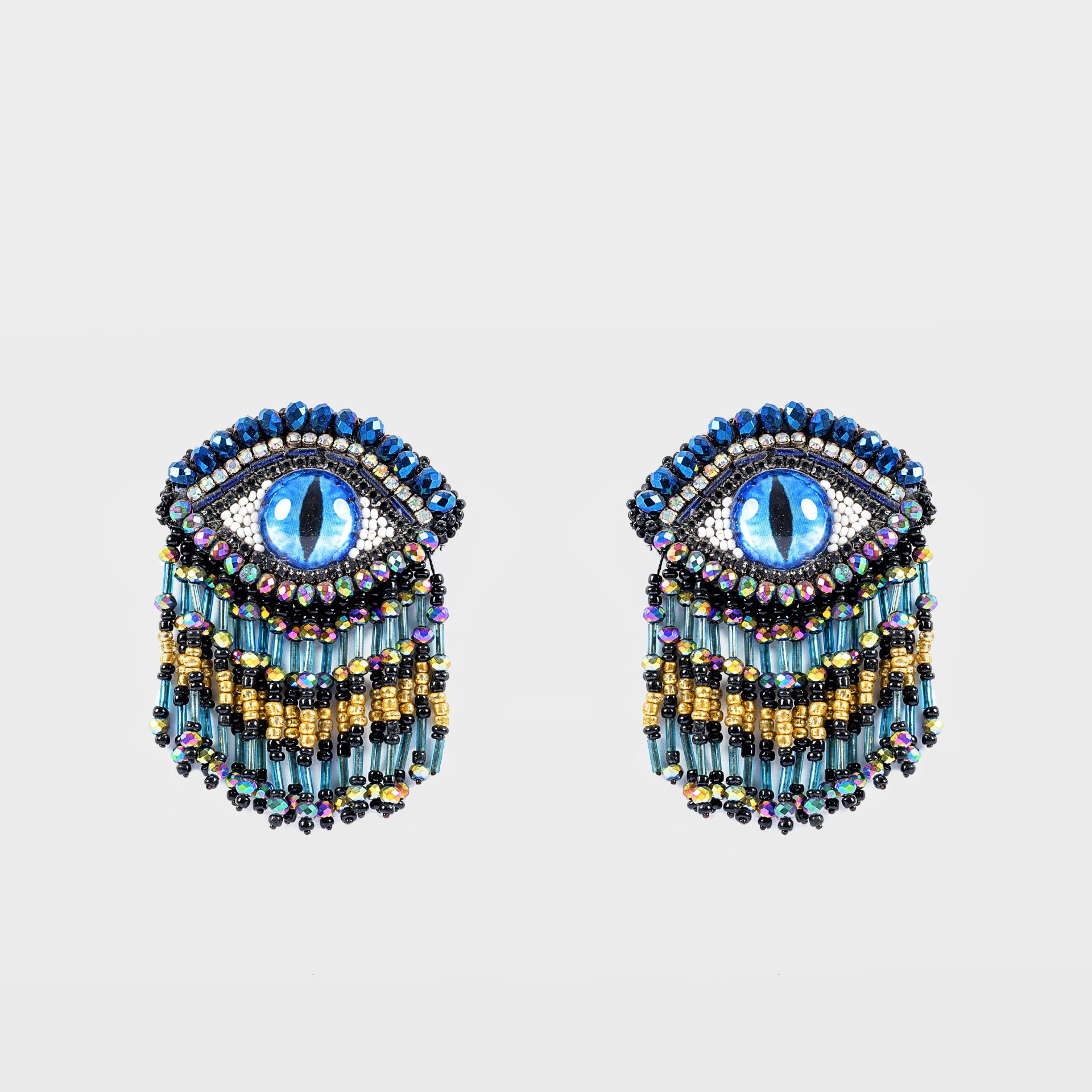 Colorful Beaded Dangling Earrings